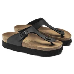 Birkenstock Gizeh Platform Vegan - Birko Flor Black- Regular/Wide 10 Birkenstock Gizeh Platform Vegan - Birko Flor Black- Regular/Wide -Soccer Shoes Shop 1018546 pair