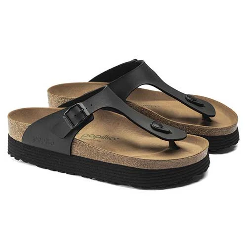 Birkenstock Gizeh Platform Vegan - Birko Flor Black- Regular/Wide 5 Birkenstock Gizeh Platform Vegan - Birko Flor Black- Regular/Wide - Image 5
