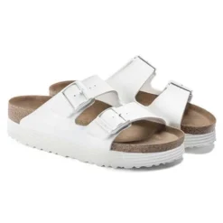 Birkenstock Arizona Platform Vegan - White- Medium/Narrow 11 Birkenstock Arizona Platform Vegan - White- Medium/Narrow -Soccer Shoes Shop 1018581 pair