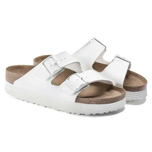 Birkenstock Arizona Platform Vegan - White- Medium/Narrow 6 Birkenstock Arizona Platform Vegan - White- Medium/Narrow - Image 6