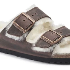 Birkenstock Arizona Shearling Sandal - Habana Natural- Medium/Narrow -Soccer Shoes Shop 1021049 detail 1