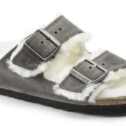 Birkenstock Arizona Shearling Sandals - Iron Natural- Medium/Narrow 12 Birkenstock Arizona Shearling Sandals - Iron Natural- Medium/Narrow -Soccer Shoes Shop 1021067 detail 1