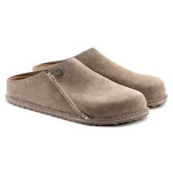 Birkenstock Women's Zermatt Suede Slipper - Gray Taupe - Medium/Narrow -Soccer Shoes Shop 1021318 pair
