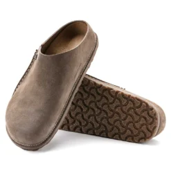 Birkenstock Women's Zermatt Suede Slipper - Gray Taupe - Medium/Narrow -Soccer Shoes Shop 1021318 sole