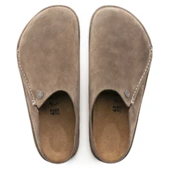 Birkenstock Women's Zermatt Suede Slipper - Gray Taupe - Medium/Narrow -Soccer Shoes Shop 1021318 top