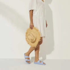 Birkenstock Arizona EVA Sandals - Dusty Blue- Medium/Narrow -Soccer Shoes Shop 1022308 f look f