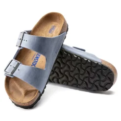 Birkenstock Arizona SFB Oil Leather Sandal - Dusty Blue - Regular/Wide 10 Birkenstock Arizona SFB Oil Leather Sandal - Dusty Blue - Regular/Wide -Soccer Shoes Shop 1022477 sole