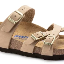 Birkenstock Women's Franca Nubuck Soft Footbed - Sandcastle- Regular/Wide -Soccer Shoes Shop 1022956 detail 1