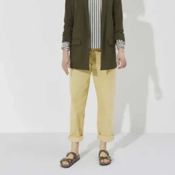 Birkenstock Women's Franca Cork Green Olive Oiled Leather Sandal - Regular/Wide -Soccer Shoes Shop 1023310 f look f