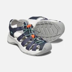 Keen Women's Astoria West Sandal - Navy/Beveled Glass- Regular (B) -Soccer Shoes Shop 1023587 PPS PDP 1
