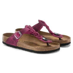 Birkenstock Women's Gizeh Braid Sandal- Festival Fuchsia- Regular/Wide -Soccer Shoes Shop 1023991 pair