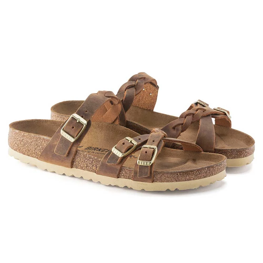 Birkenstock Women's Franca Oiled Leather Sandal - Cognac - Regular/Wide 3 Birkenstock Women's Franca Oiled Leather Sandal - Cognac - Regular/Wide - Image 3