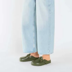 Birkenstock Women's Boston EVA Clog - Khaki - Medium/Narrow (B) -Soccer Shoes Shop 1026215 f look f