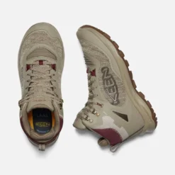 Keen Women's Terradora Flex Mid WP Hiking Boot - Plaza Taupe/Windsor Wine - Regular (B) -Soccer Shoes Shop 1026878 PLD PDP