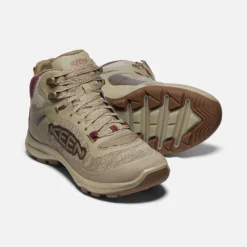 Keen Women's Terradora Flex Mid WP Hiking Boot - Plaza Taupe/Windsor Wine - Regular (B) -Soccer Shoes Shop 1026878 PPS PDP