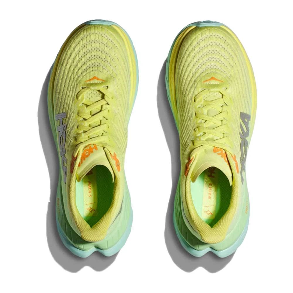 Hoka Women's Mach 5 Running Shoe - Citrus Glow/Lime Glow - Regular (B) 4 Hoka Women's Mach 5 Running Shoe - Citrus Glow/Lime Glow - Regular (B) - Image 4