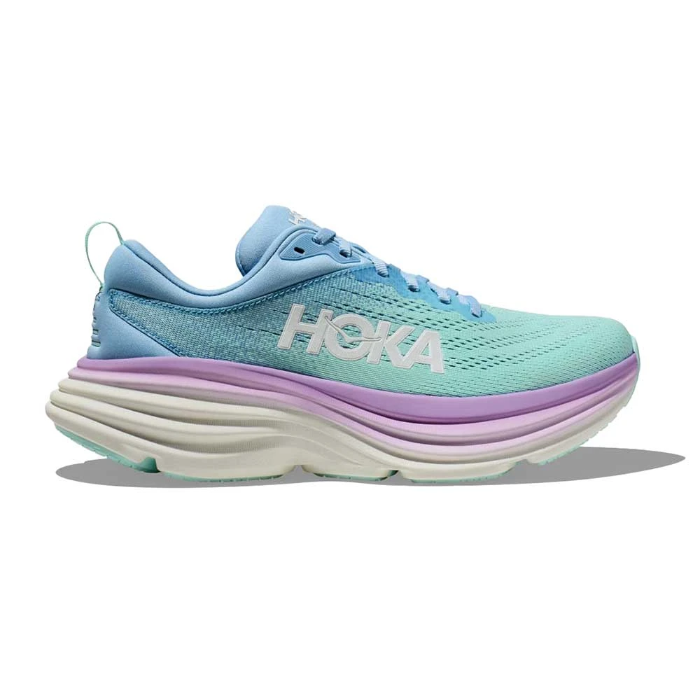 Hoka Women's Bondi 8 Running Shoe - Airy Blue/Sunlit Ocean - Regular (B) 1 Hoka Women's Bondi 8 Running Shoe - Airy Blue/Sunlit Ocean - Regular (B)