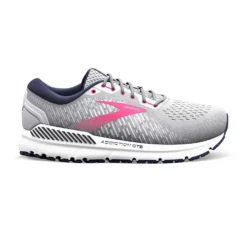 BROOKS Women's Addiction GTS 15 Running Shoe- Oyster/Peacoat/Lilac Rose - Wide (D)