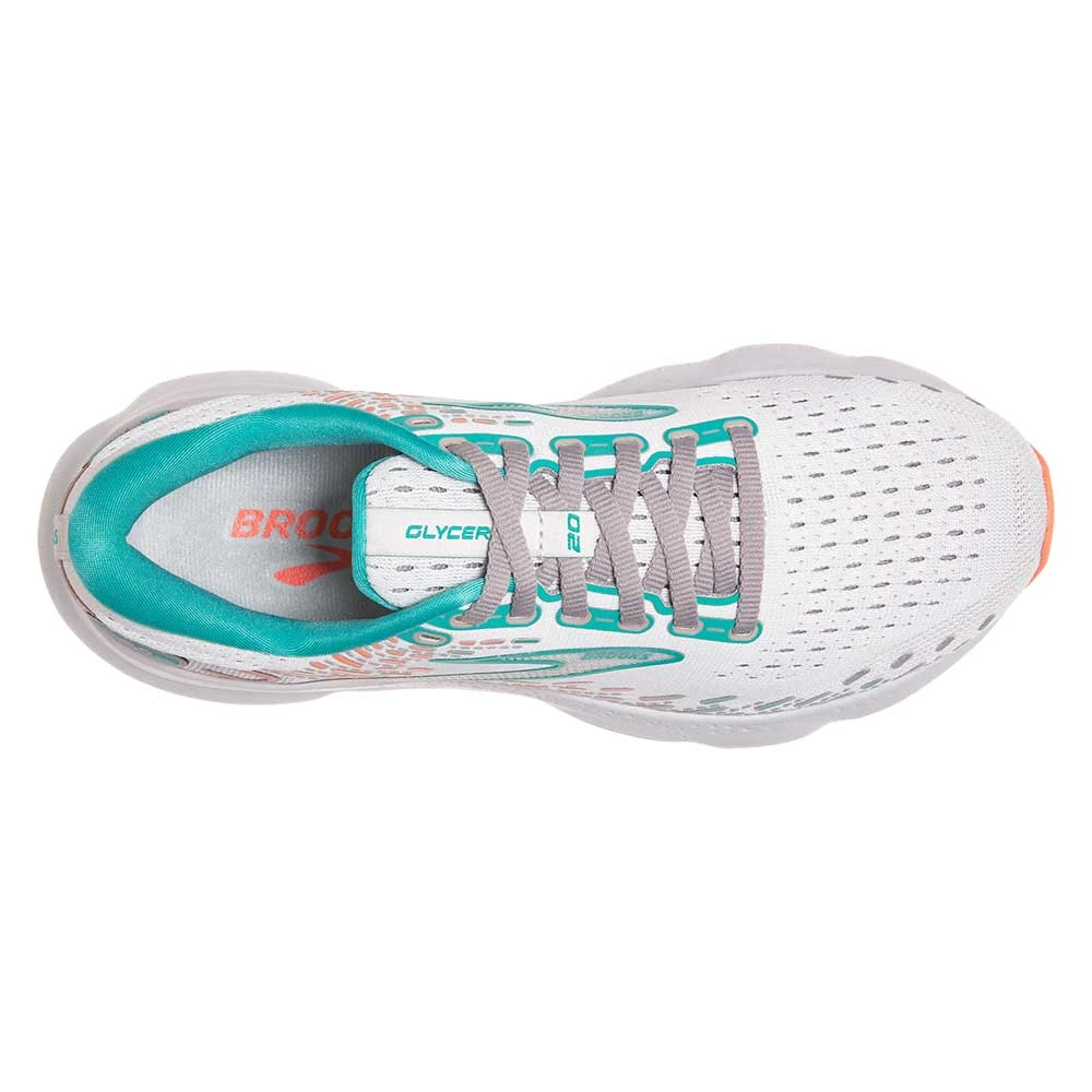 BROOKS Women's Glycerin 20 Running Shoe- Oyster/Latigo Bay/Coral - Wide (D) 5 BROOKS Women's Glycerin 20 Running Shoe- Oyster/Latigo Bay/Coral - Wide (D) - Image 5