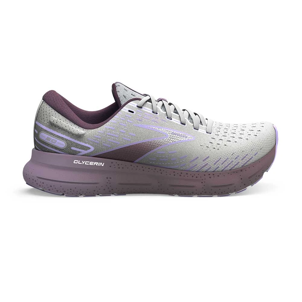 BROOKS Women's Glycerin 20 Running Shoe- White/Orchid/Lavender - Regular (B) 1 BROOKS Women's Glycerin 20 Running Shoe- White/Orchid/Lavender - Regular (B)
