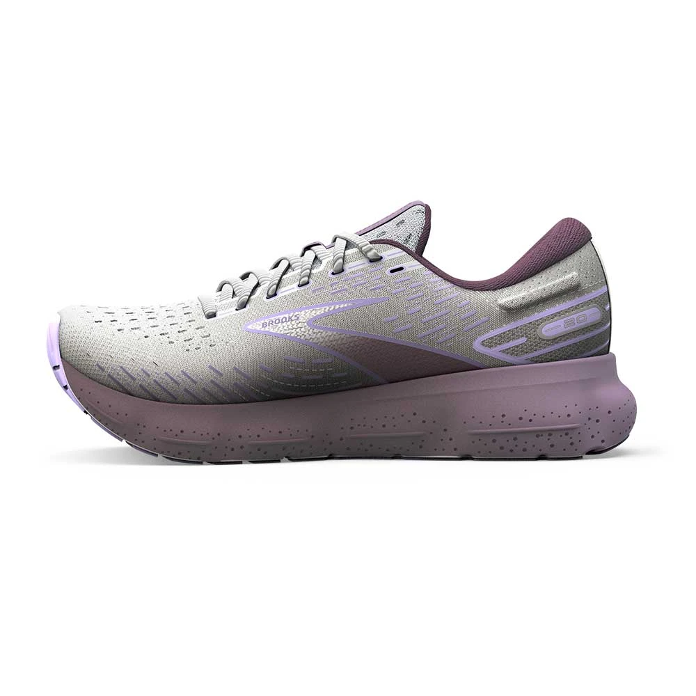 BROOKS Women's Glycerin 20 Running Shoe- White/Orchid/Lavender - Regular (B) 3 BROOKS Women's Glycerin 20 Running Shoe- White/Orchid/Lavender - Regular (B) - Image 3