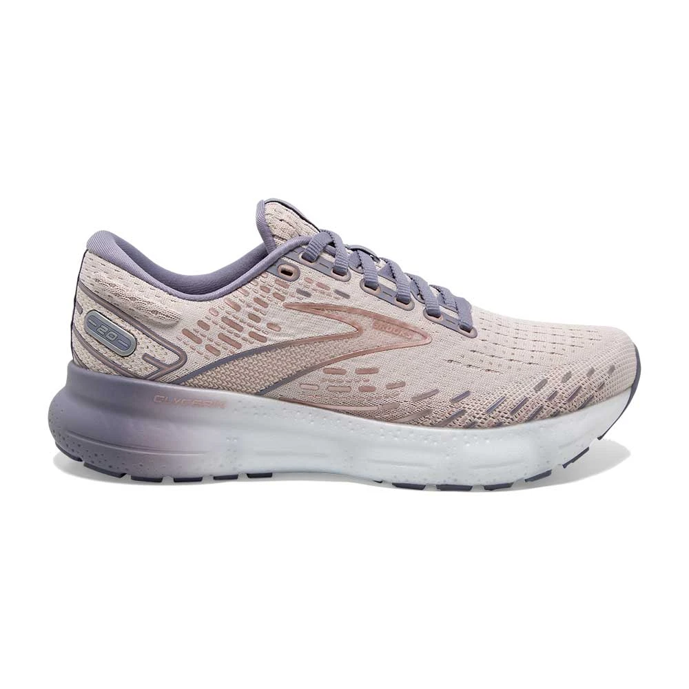 BROOKS Women's Glycerin 20 Running Shoe - Lilac/Silver Bullet/Pink- Regular (B) 1 BROOKS Women's Glycerin 20 Running Shoe - Lilac/Silver Bullet/Pink- Regular (B)