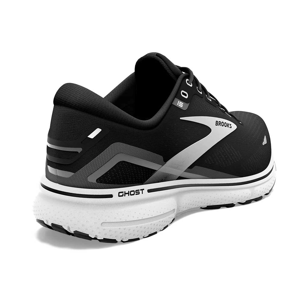 BROOKS Women's Ghost 15 Running Shoe - Black/Blackened Pearl/White- Wide (D) 4 BROOKS Women's Ghost 15 Running Shoe - Black/Blackened Pearl/White- Wide (D) - Image 4