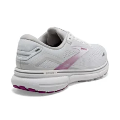 BROOKS Women's Ghost 15 - White/Oyster/Viola -Soccer Shoes Shop 120380 195 H Ghost 15