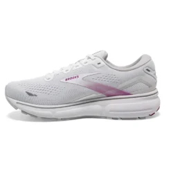 BROOKS Women's Ghost 15 - White/Oyster/Viola -Soccer Shoes Shop 120380 195 M Ghost 15