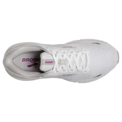 BROOKS Women's Ghost 15 - White/Oyster/Viola -Soccer Shoes Shop 120380 195 O Ghost 15