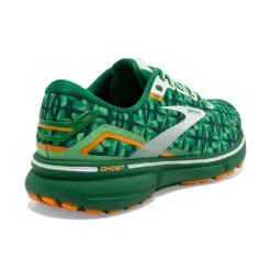 BROOKS Women's Ghost 15 Run Lucky - Green/White/Orange- Regular (B) -Soccer Shoes Shop 120380 371 H Ghost 15