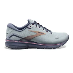 BROOKS Women's Ghost 15 Running Shoe - Spa Blue/Neo Pink/ Copper- Regular (B)