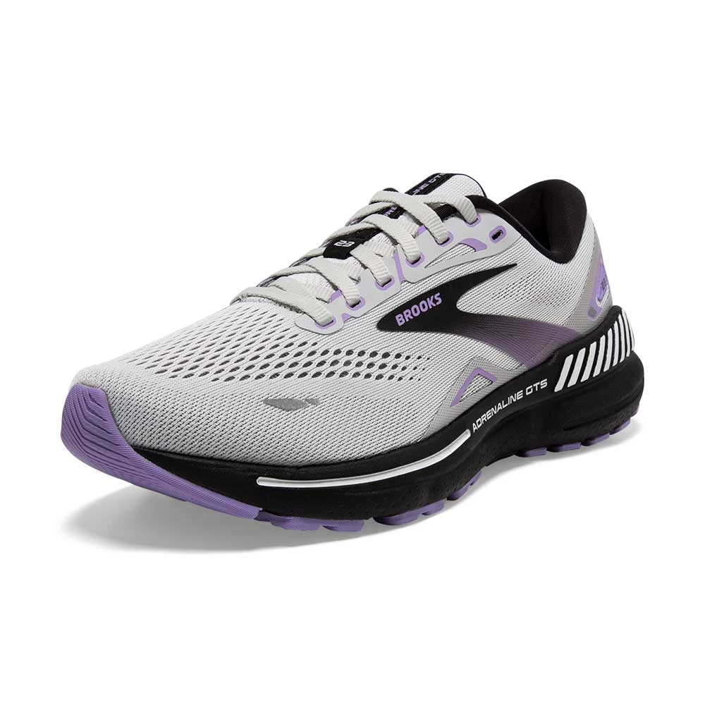 BROOKS Women's Adrenaline GTS 23 Running Shoe - Grey/Black/Purple- Wide (D) 4 BROOKS Women's Adrenaline GTS 23 Running Shoe - Grey/Black/Purple- Wide (D) - Image 4