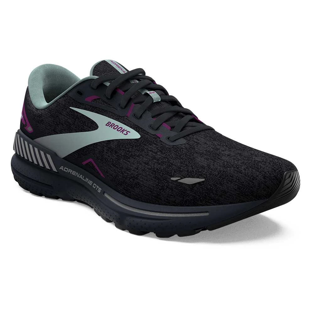 BROOKS Women's Adrenaline GTS 23 Running Shoe - Black/Light Blue/Purple- Regular (B) 3 BROOKS Women's Adrenaline GTS 23 Running Shoe - Black/Light Blue/Purple- Regular (B) - Image 3