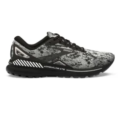 BROOKS Women's Adrenaline GTS 23 Running Shoe - White/Grey/Black- Regular (B)