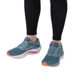 Mizuno Women's Wave Inspire 19 Running Shoe- Provincial Blue/White- Regular (B) -Soccer Shoes Shop 411398 5B00 10