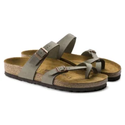 Birkenstock Mayari Cork Stone Birko-Flor Nubuck Sandal- Regular/Wide -Soccer Shoes Shop 71071 pair