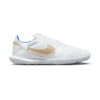 Unisex Nike Streetgato IC Soccer Shoes- White/Metallic Gold/Hyper Royal - Regular (D)