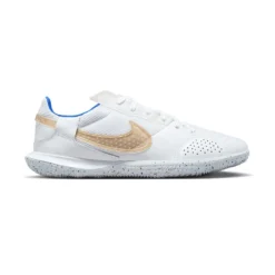 Unisex Nike Streetgato IC Soccer Shoes- White/Metallic Gold/Hyper Royal - Regular (D)