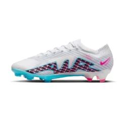 Nike Unisex Zoom Mercurial Vapor 15 Elite FG Soccer Cleats - White/Baltic Blue/Pink Blast - Regular (D) -Soccer Shoes Shop AURORA DJ4978 146 PHSLH001 2000