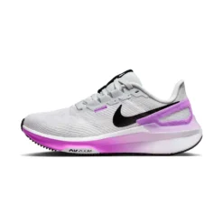 Women's Nike Air Zoom Structure 25 Running Shoe - White/Black-Pure Platinum-Fuchsia Dream- Regular (B) -Soccer Shoes Shop AURORA DJ7884 100 PHSLH000 2000
