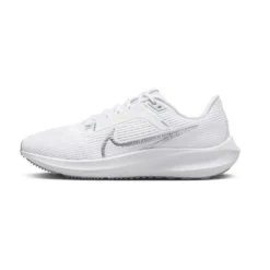 Nike Women's Air Zoom Pegasus 40 Running Shoe- White/Metallic Silver/Pure Platinum- Regular (B) -Soccer Shoes Shop AURORA DV3854 101 PHSLH000 2000