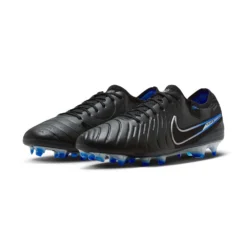 Nike Tiempo Legend 10 Elite FG Soccer Cleat - Black/Chrome-Hyper Blue- Regular (D) -Soccer Shoes Shop AURORA DV4328 040 PHCFH001 2000
