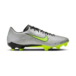 Soccer Shoes Shop 36 Unisex Nike Zoom Mercurial Vapor 15 Academy XXV MG Soccer Cleats - Metallic Silver/Volt - Regular (D)