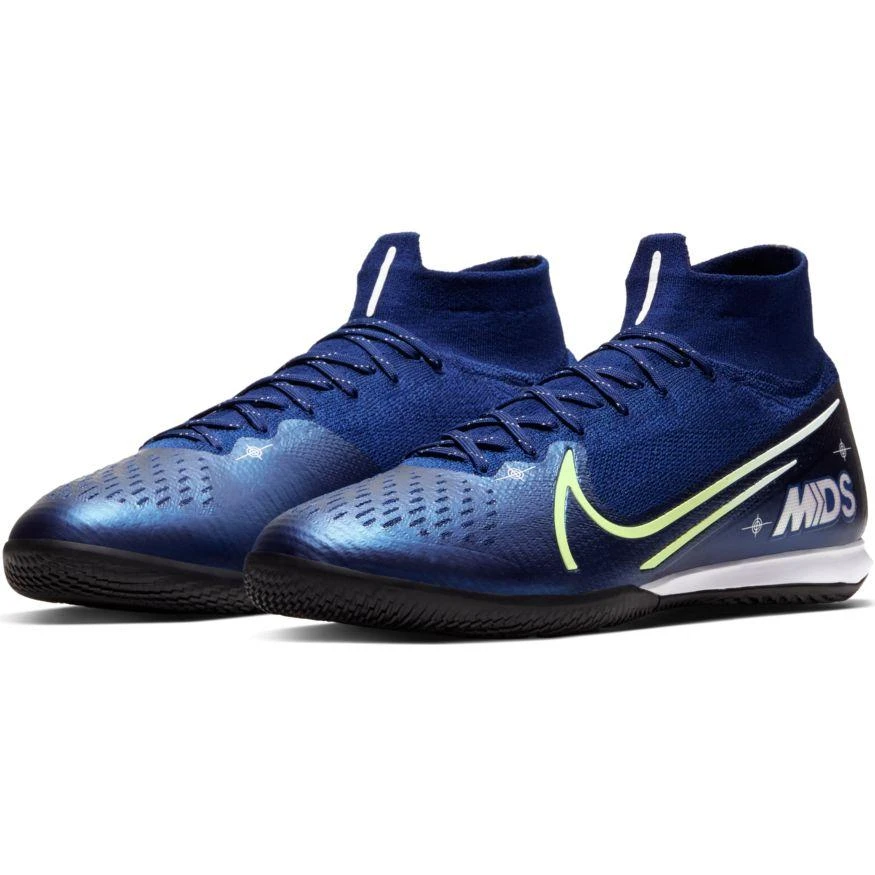 Nike Unisex Superfly 7 Elite MDS IC Soccer Cleat - Blue Void/White/Black/Metallic Silver 2 Nike Unisex Superfly 7 Elite MDS IC Soccer Cleat - Blue Void/White/Black/Metallic Silver - Image 2