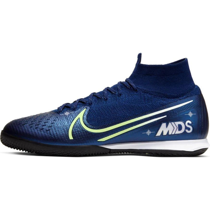 Nike Unisex Superfly 7 Elite MDS IC Soccer Cleat - Blue Void/White/Black/Metallic Silver 5 Nike Unisex Superfly 7 Elite MDS IC Soccer Cleat - Blue Void/White/Black/Metallic Silver - Image 5