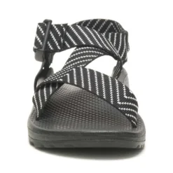 Chaco Women's Mega Z Cloud Sandal- Vibin Black/White - Regular (B) -Soccer Shoes Shop CHAW JCH109492 032222 S23 090 1