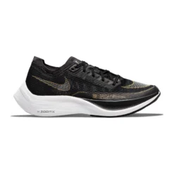 Nike Women's ZoomX Vaporfly Next % 2 Racing Shoe - Black/White/Metallic Gold Coin - Regular (B)