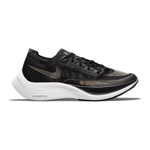 Nike Women's ZoomX Vaporfly Next % 2 Racing Shoe - Black/White/Metallic Gold Coin - Regular (B) 8 Nike Women's ZoomX Vaporfly Next % 2 Racing Shoe - Black/White/Metallic Gold Coin - Regular (B) -Soccer Shoes Shop CU4123 001 PHSRH000 1500