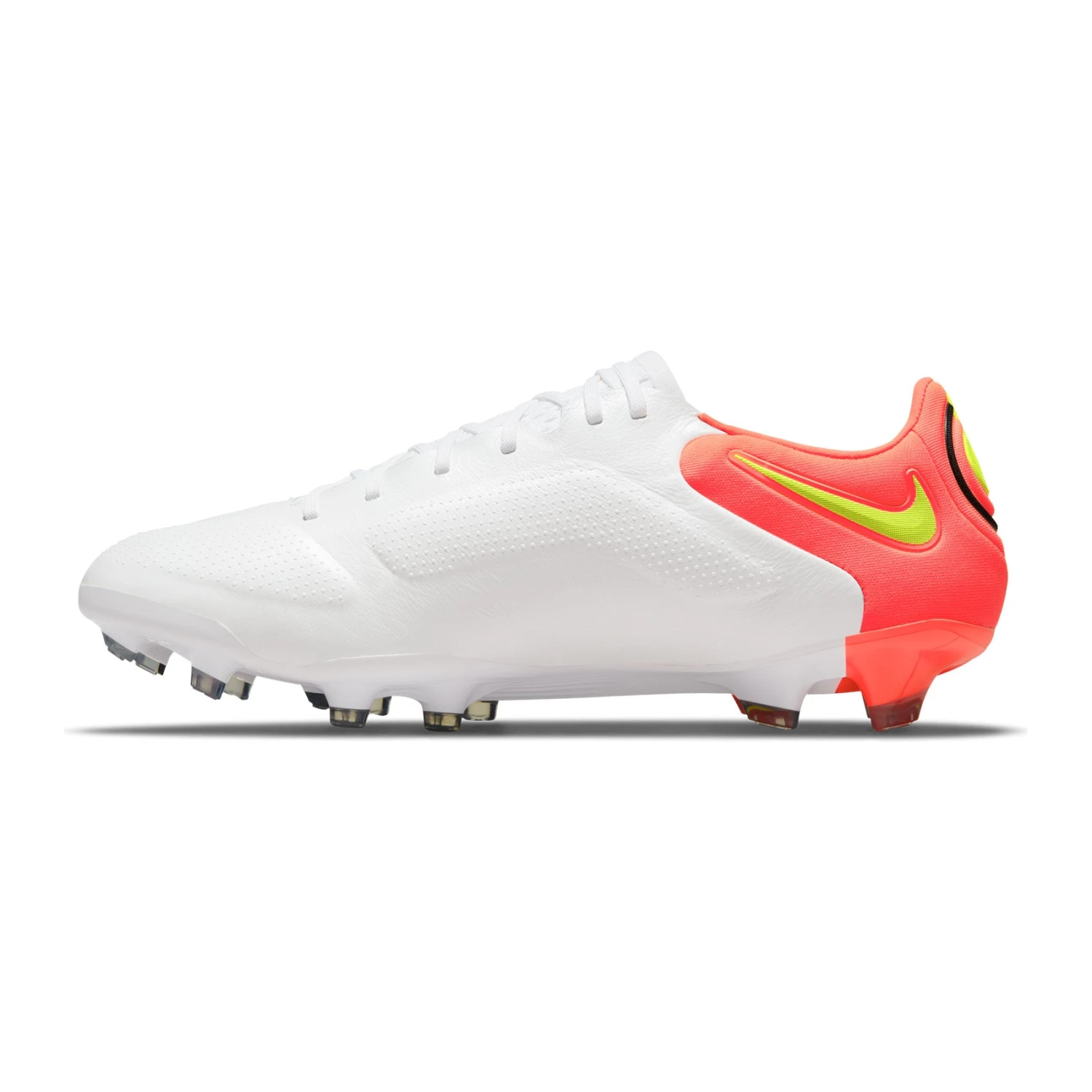 Nike Unisex Tiempo Legend 9 Elite FG Soccer Shoe - White/Volt/Bright Crimson - Regular (D) 2 Nike Unisex Tiempo Legend 9 Elite FG Soccer Shoe - White/Volt/Bright Crimson - Regular (D) - Image 2